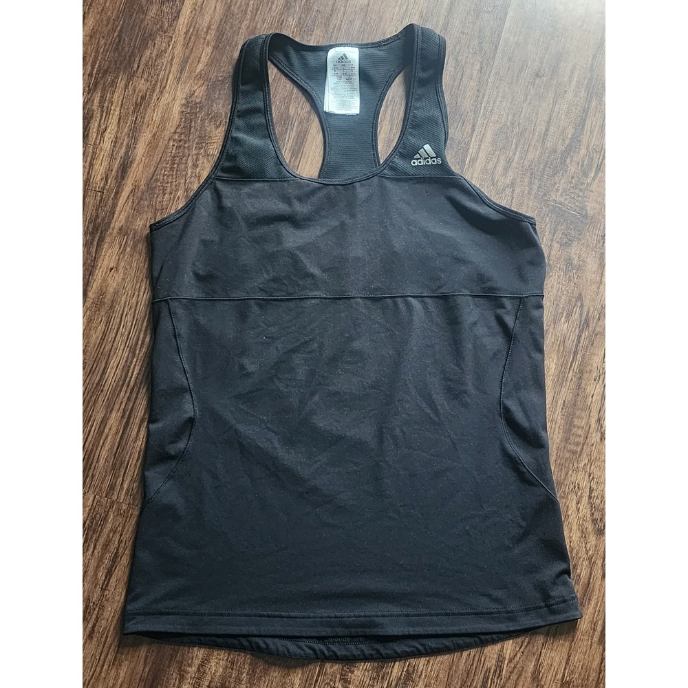 Adidas Tank Top Racerback Women's L Black Active Running Work Out Large
